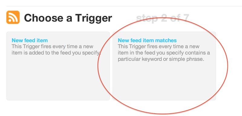 IFTTT RSS Option