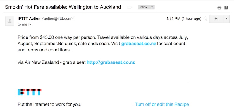 IFTTT Email
