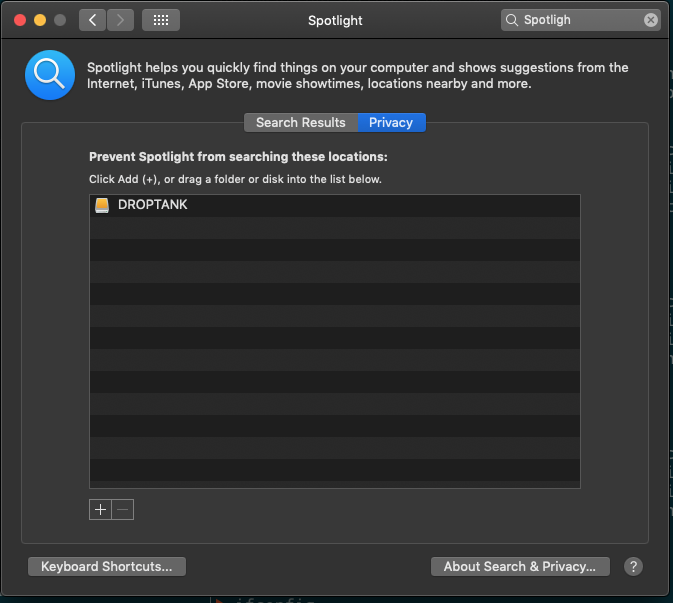 Spotlight - exclude Timemachine disk